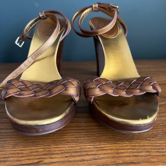 GUCCI Leather Braided Platform Sandal Size 8.5 - Picture 15 of 15